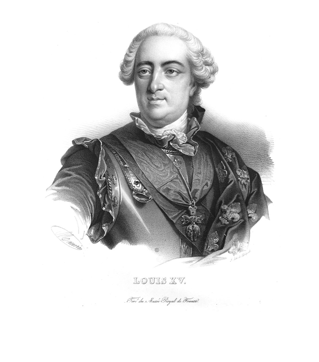 Luigi XV, Re di Francia, c1820s da Maurin