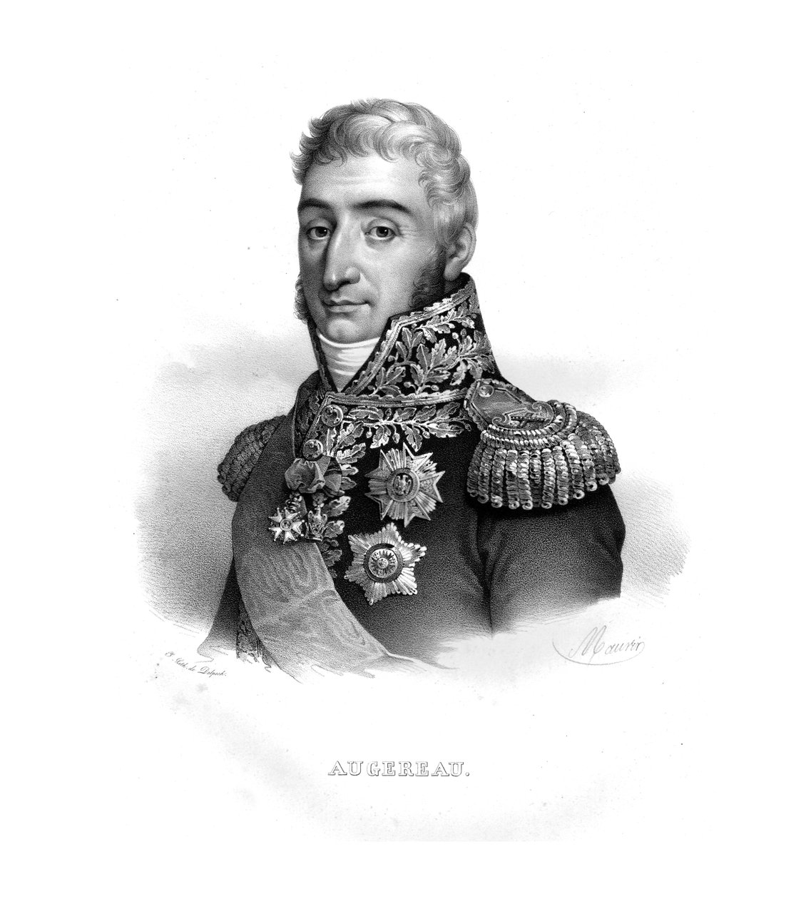 Pierre Francois Charles Augereau, Duca di Castiglione, circa 1820 da Maurin