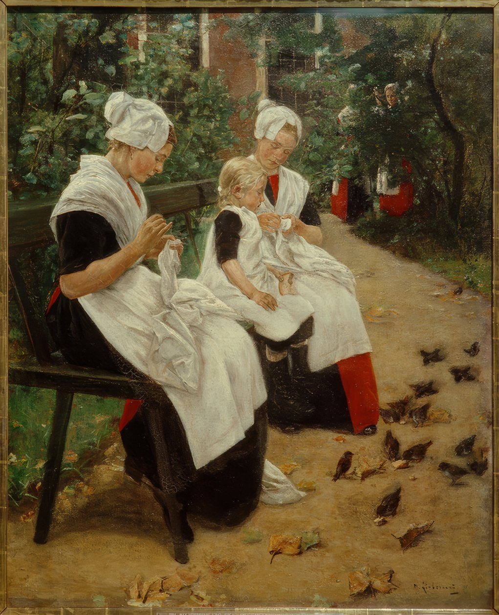 Ragazze orfane di Amsterdam nel giardino da Max Liebermann