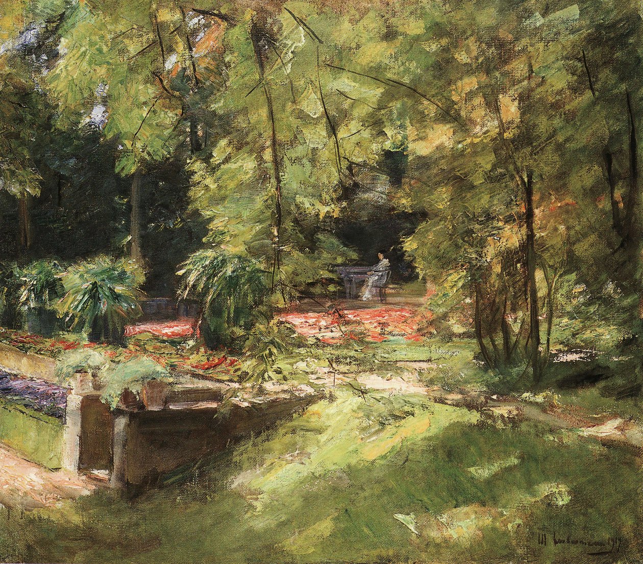 Le terrazze fiorite nel giardino di Wannsee verso sud-ovest da Max Liebermann