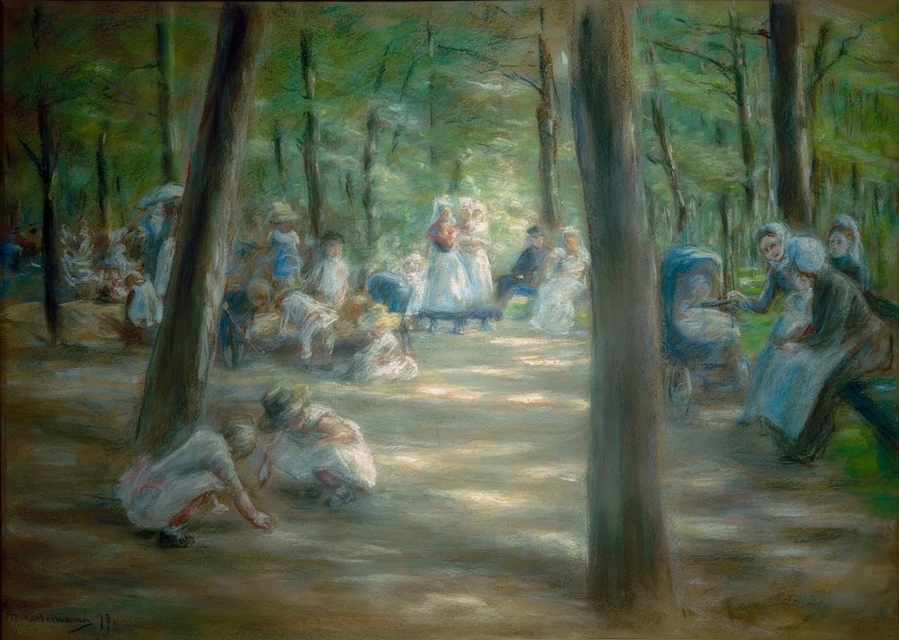 Parco giochi per bambini nel Tiergarten di Berlino da Max Liebermann