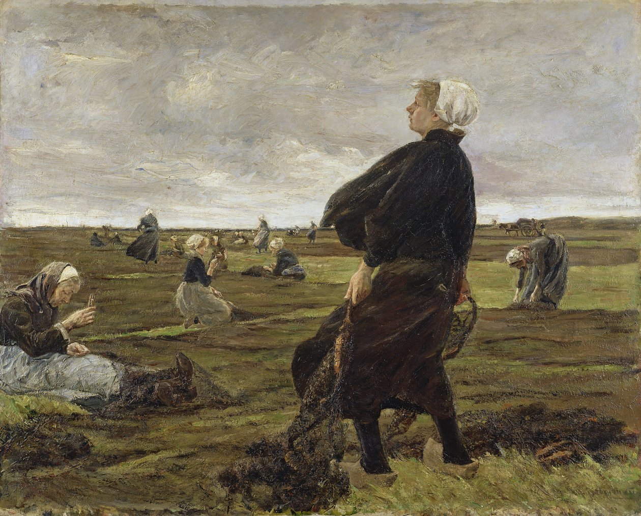Riparare le reti, 1889 da Max Liebermann