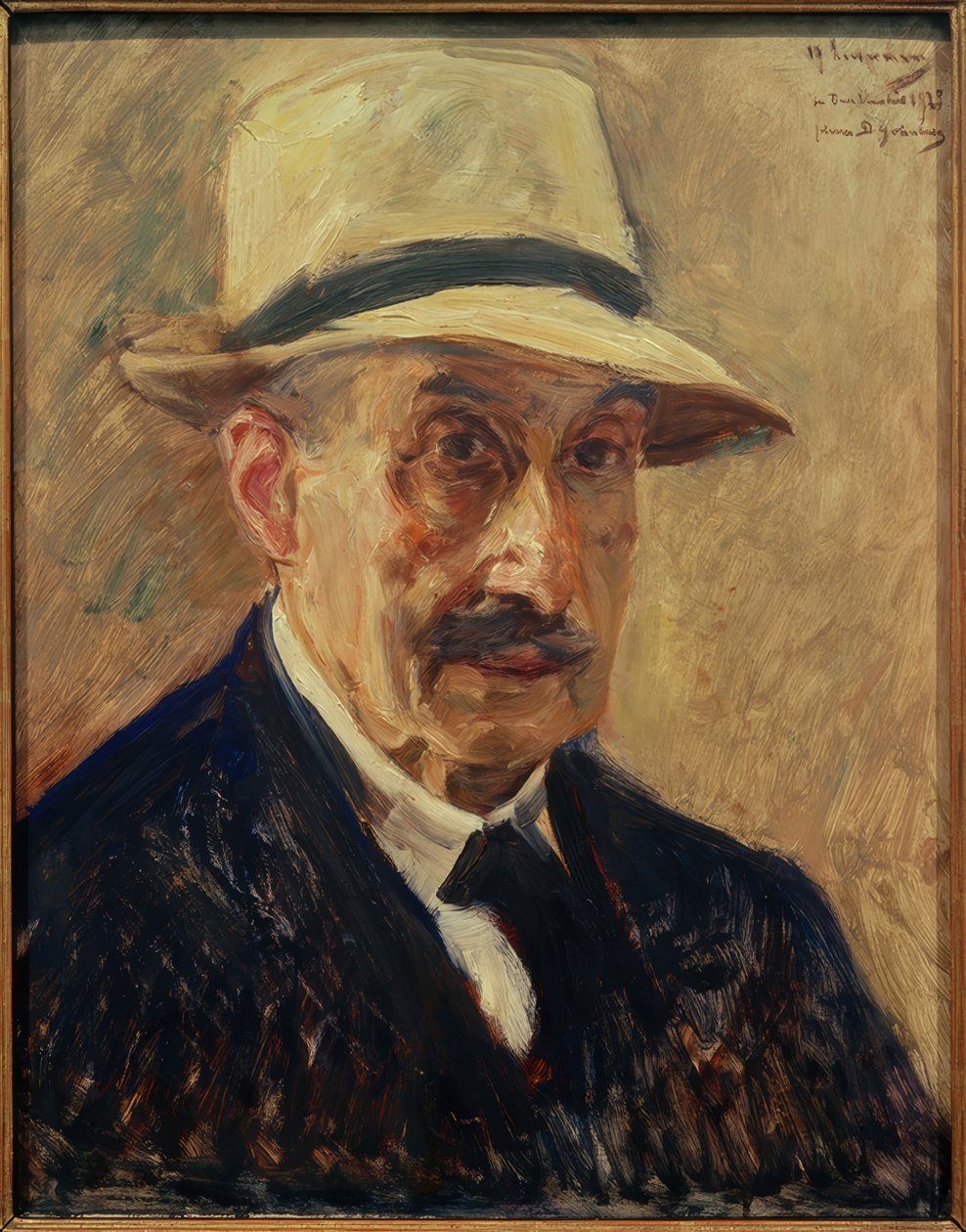 Autoritratto con cappello di paglia da Max Liebermann