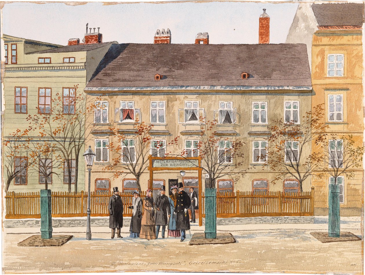 VI., Ristorante Zum Weingartl, Getreidemarkt n. 5 da Max Neubauer