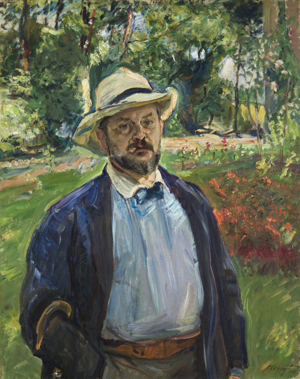 Autoritratto nel giardino di Godramstein, 1910 da Max Slevogt