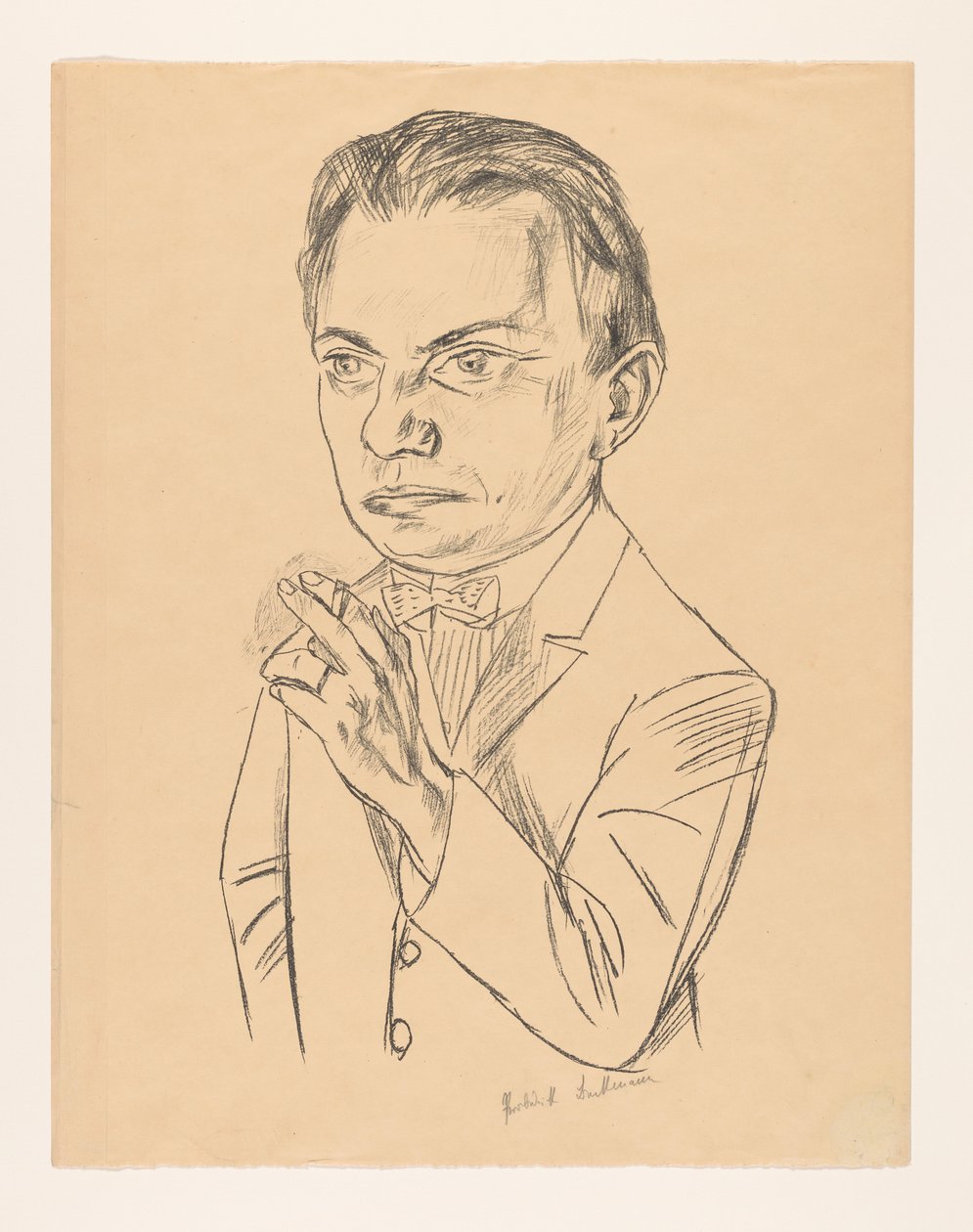 Autoritratto con sigaretta da Max Beckmann (signed by artist)