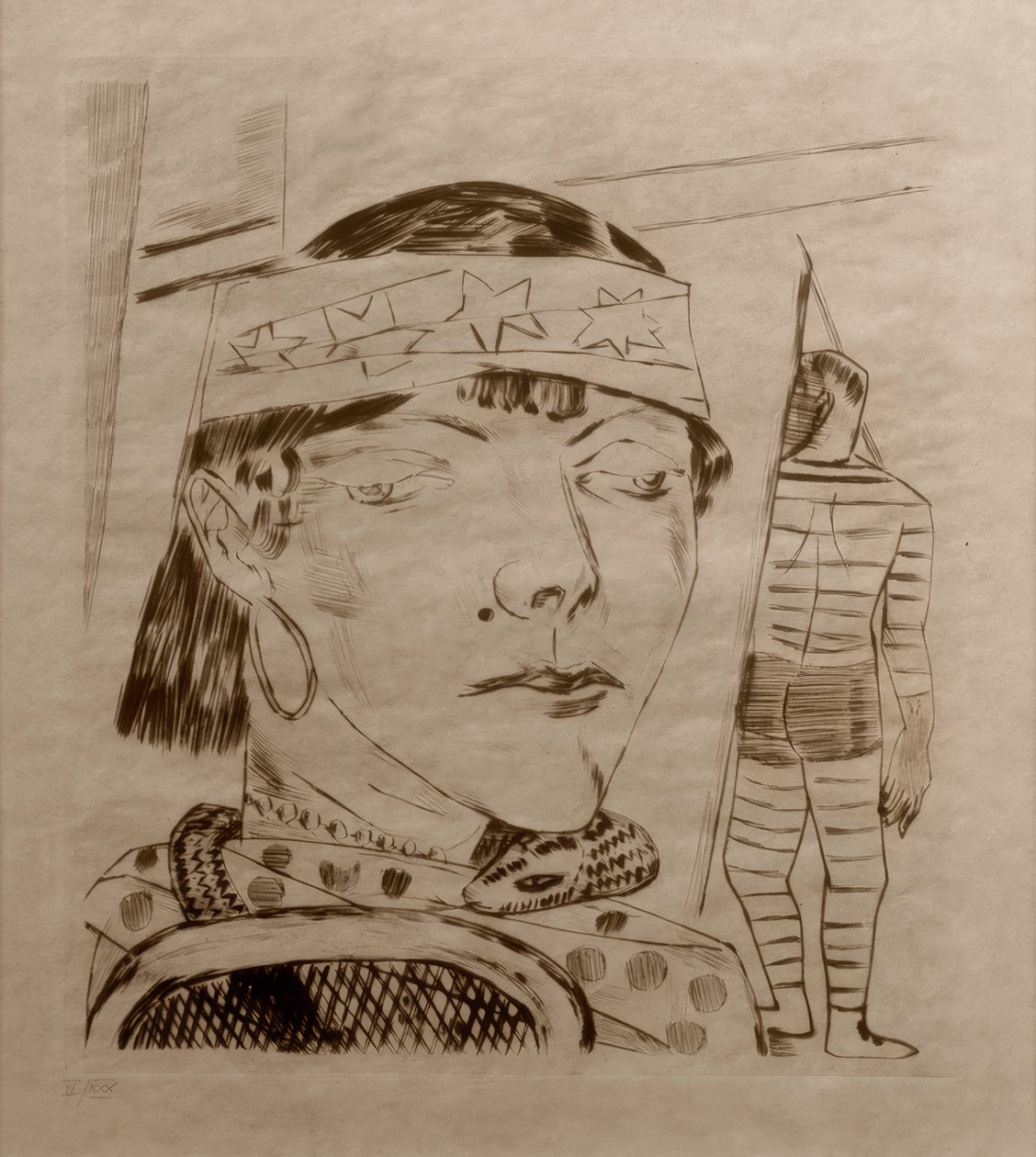 La donna serpente da Max Beckmann