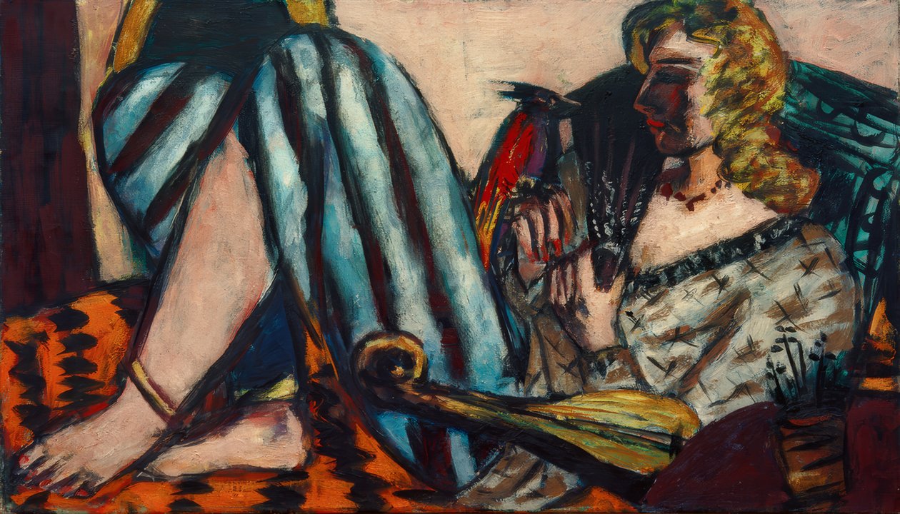 Donna con gallo rosso da Max Beckmann