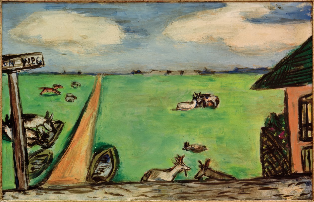 Prato verde con mucche da Max Beckmann