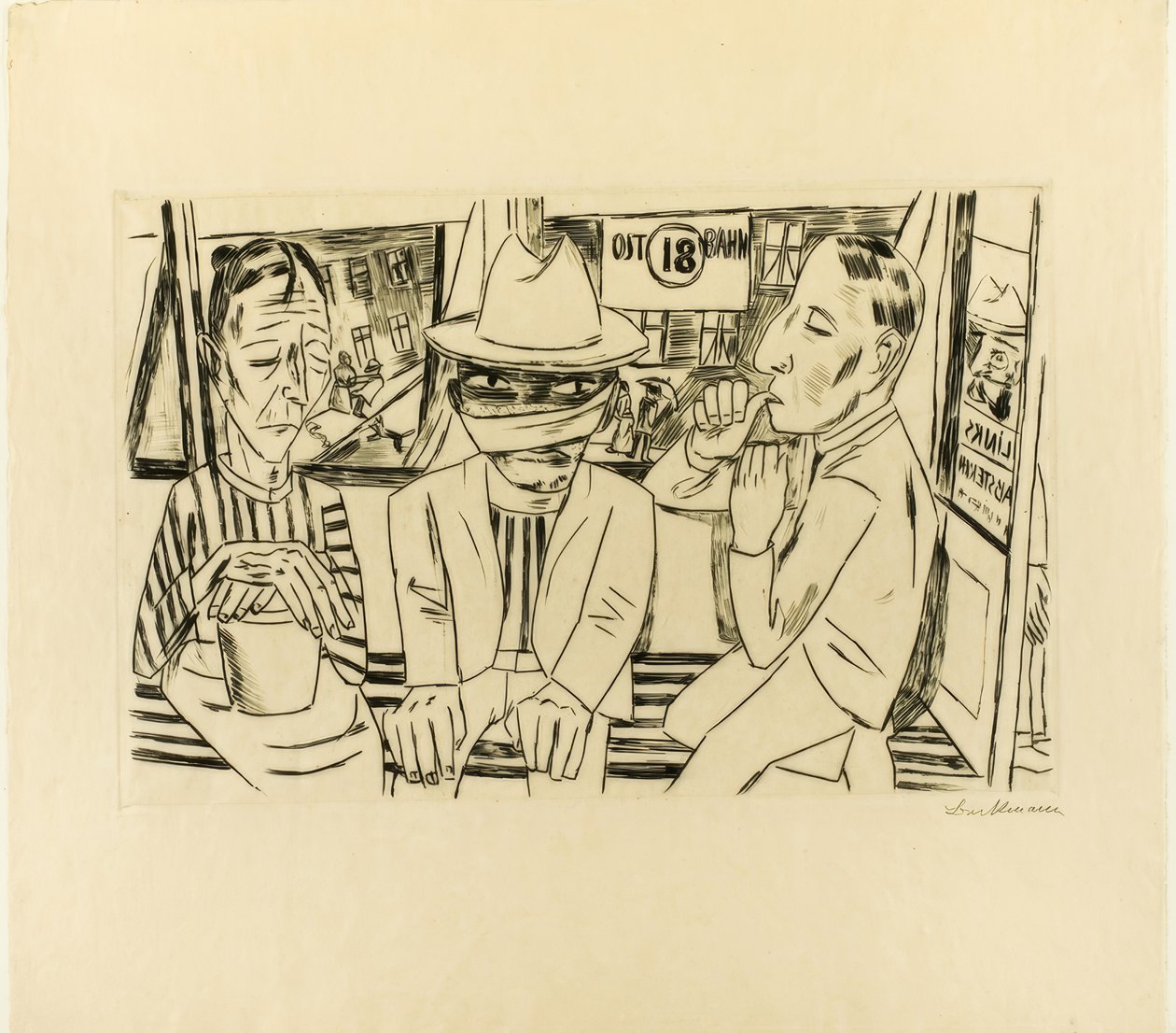 Nel tram da Max Beckmann