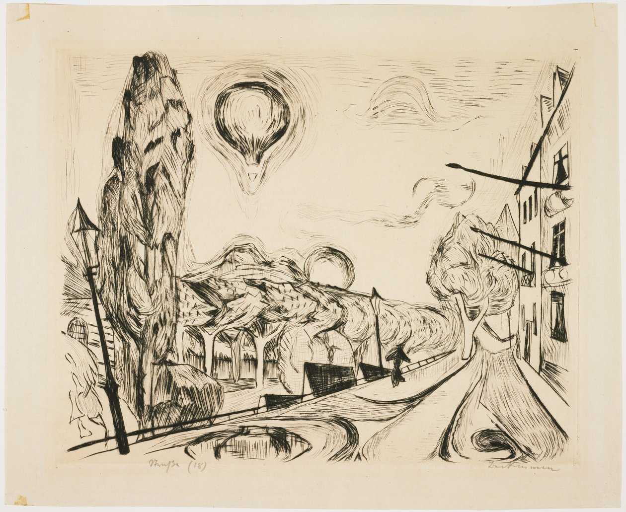 Paesaggio con pallone da Max Beckmann