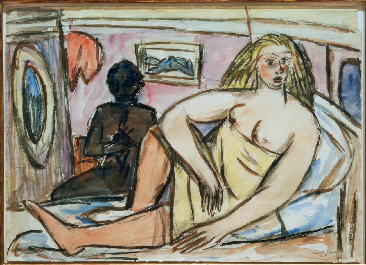 Donna sdraiata da Max Beckmann