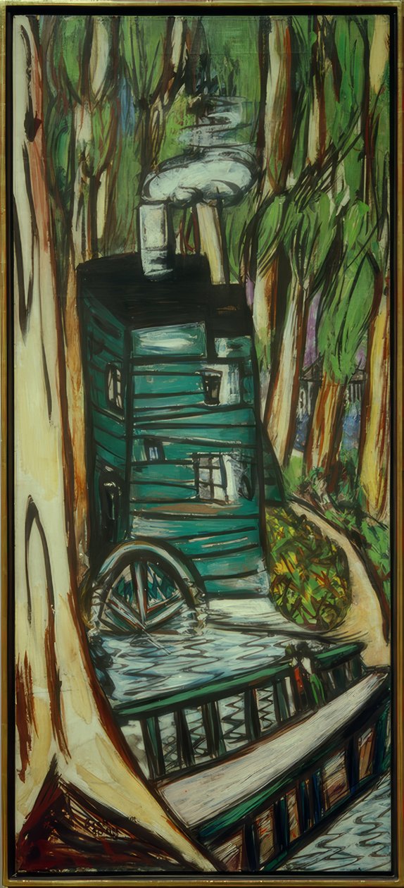 Mulino nella foresta di eucalipti (Mills College) da Max Beckmann
