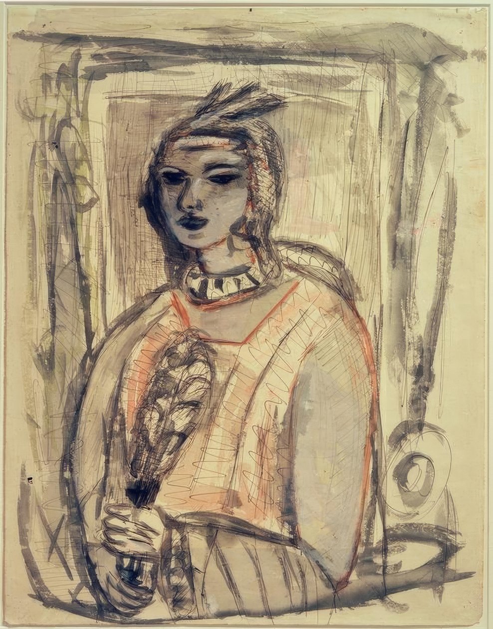 Quappi con copricapo da Max Beckmann