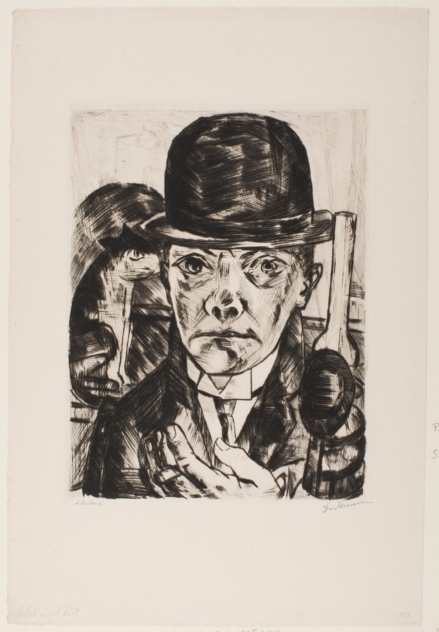 Autoritratto con bombetta da Max Beckmann