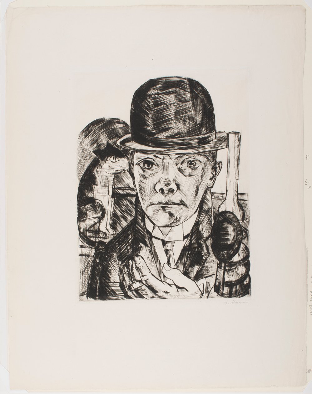 Autoritratto con bombetta da Max Beckmann