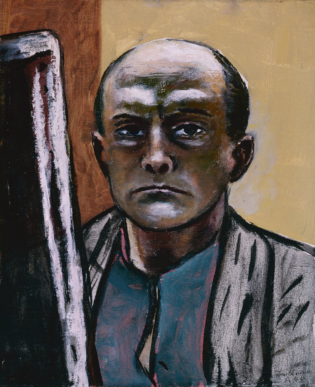 Autoritratto in oliva e marrone da Max Beckmann