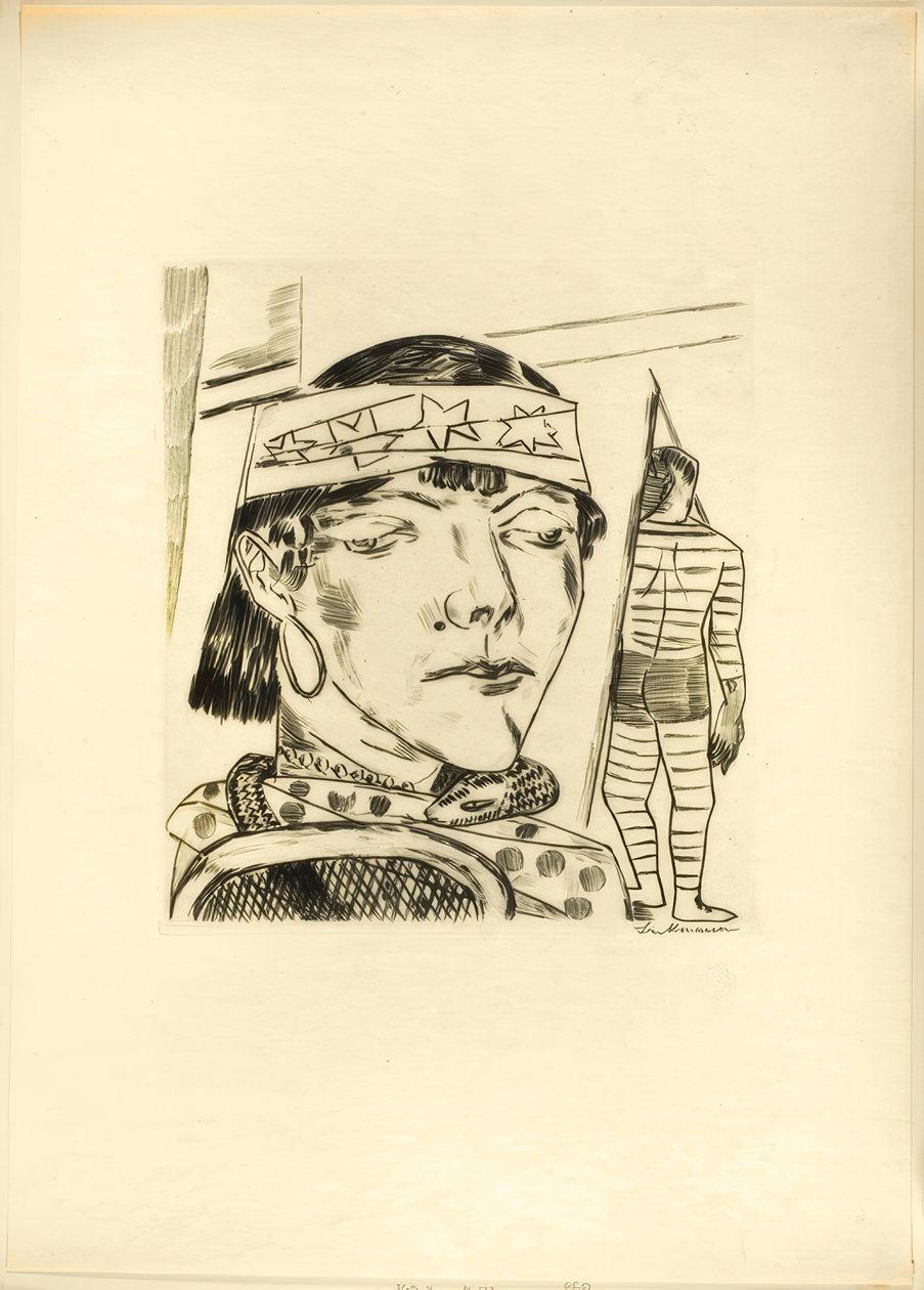 Snake Lade, tavola dieci da Jahrmarkt da Max Beckmann