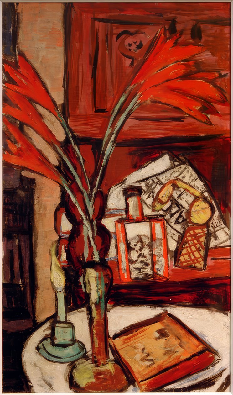 Natura morta con candela verde da Max Beckmann