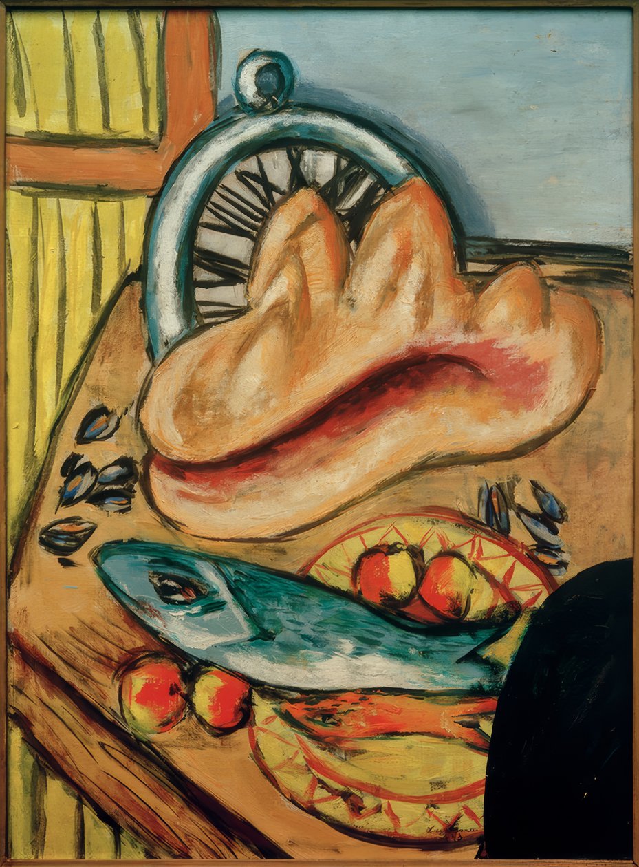 Natura morta con pesce e conchiglia da Max Beckmann