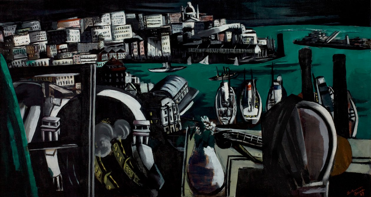 Il porto di Genova da Max Beckmann