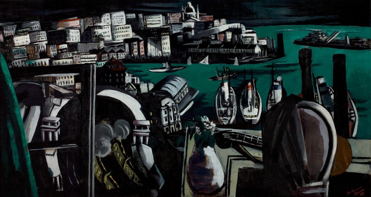 Il porto di Genova da Max Beckmann