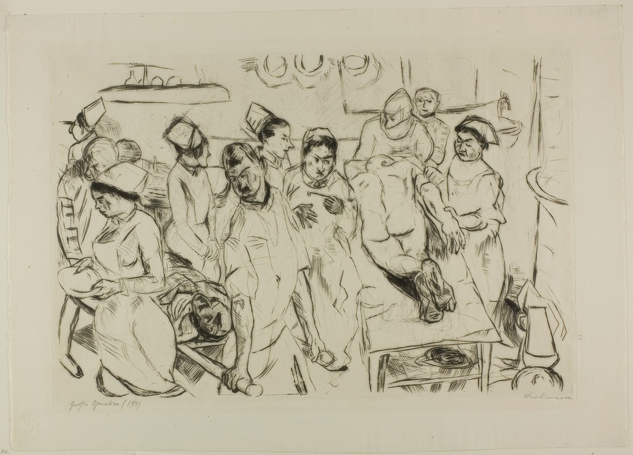 La grande operazione, tavola diciotto da Gesichter da Max Beckmann