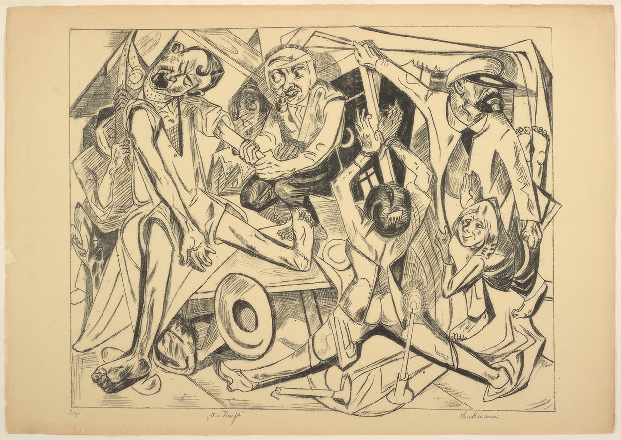 La Notte, tavola sette da Die Hölle da Max Beckmann