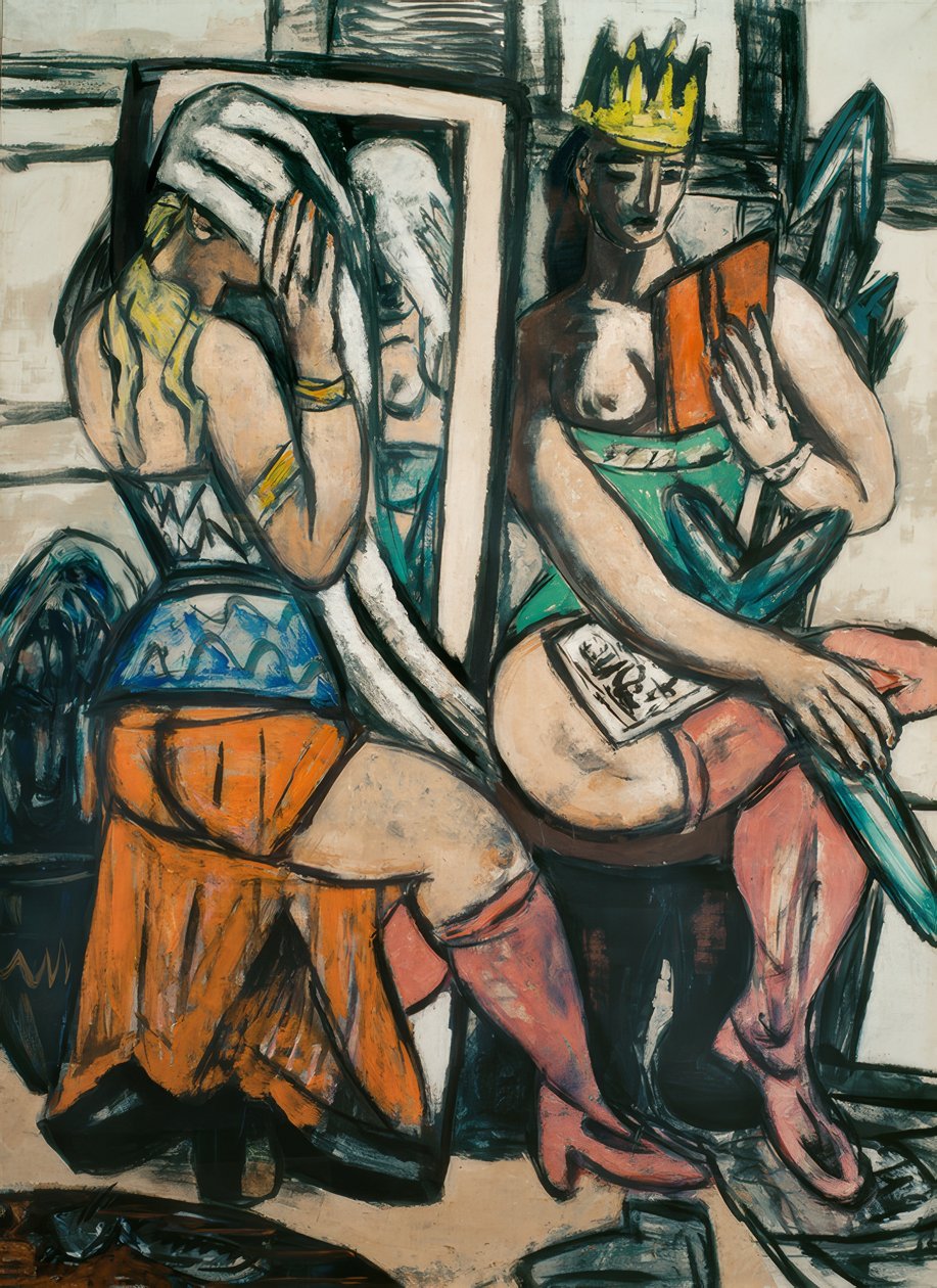 Due attrici nel camerino da Max Beckmann
