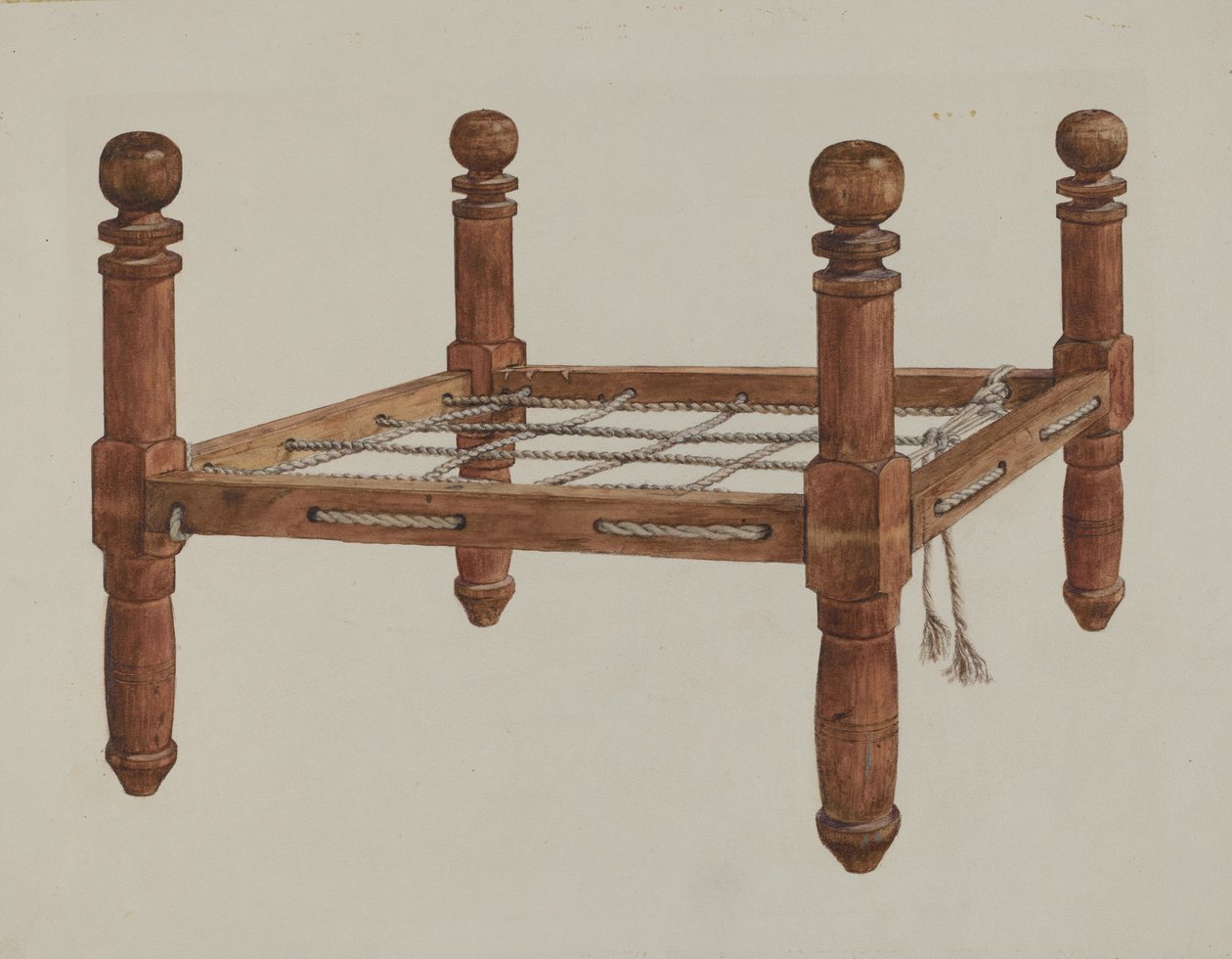 Letto per bambole, c. 1937 da Max Fernekes