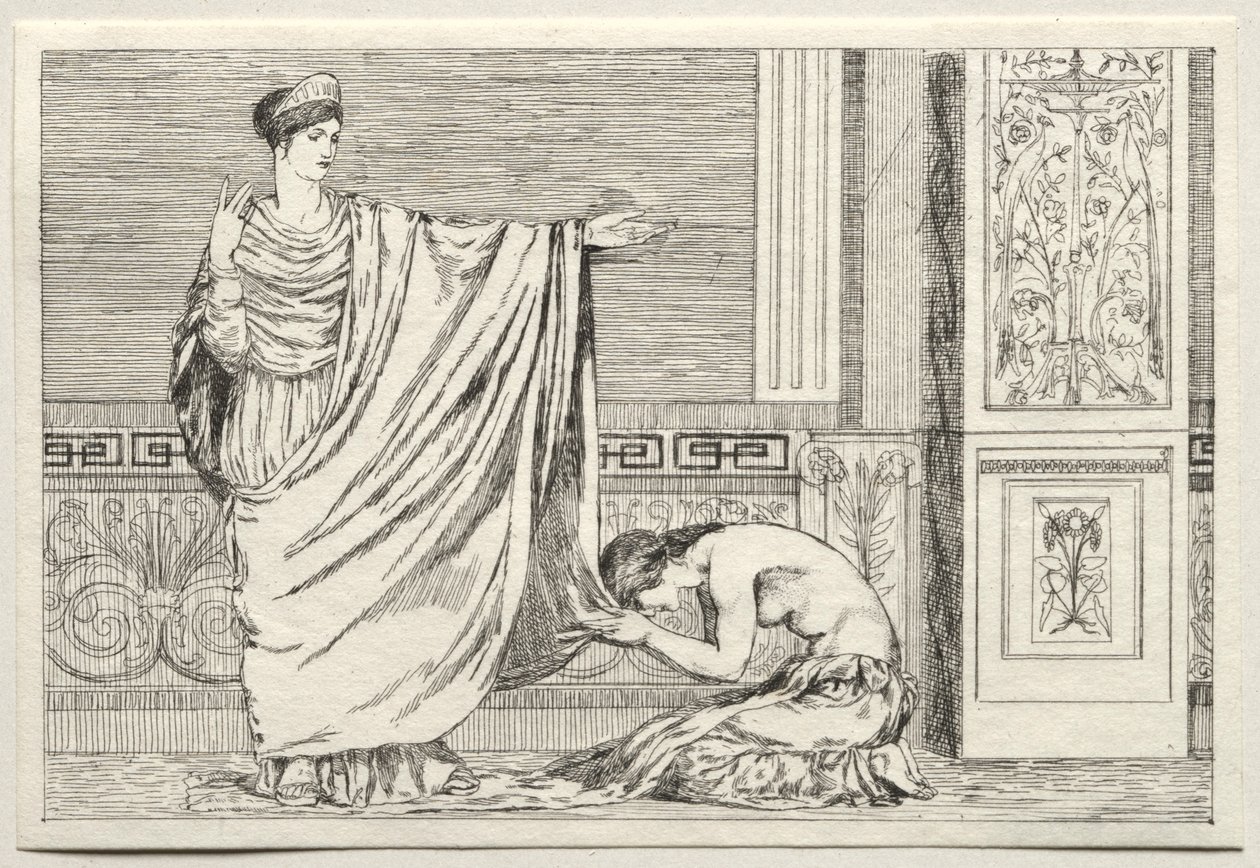 Cupido e Psiche: Psiche e Giunone, 1880 da Max Klinger