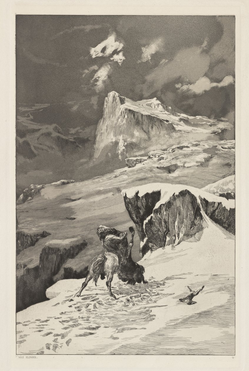 Intermezzi, Opus IV, Bl. 5: Centauri combattenti da Max Klinger