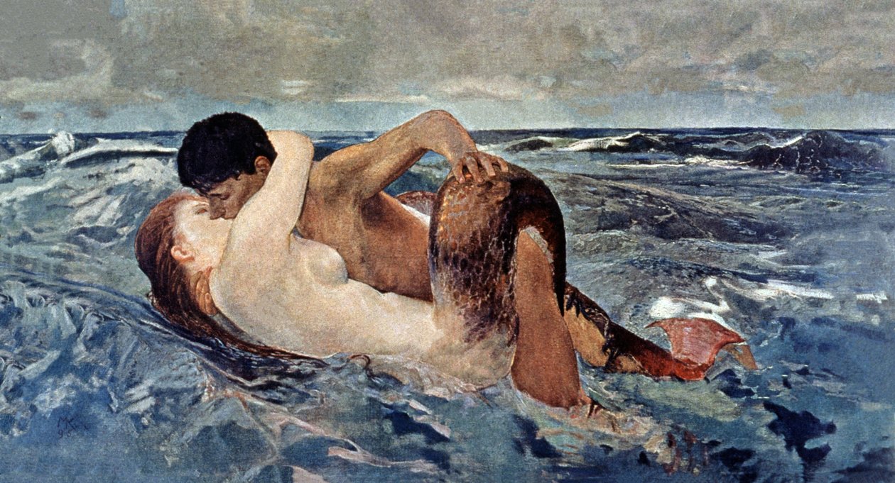 Tritone e sirena da Max Klinger