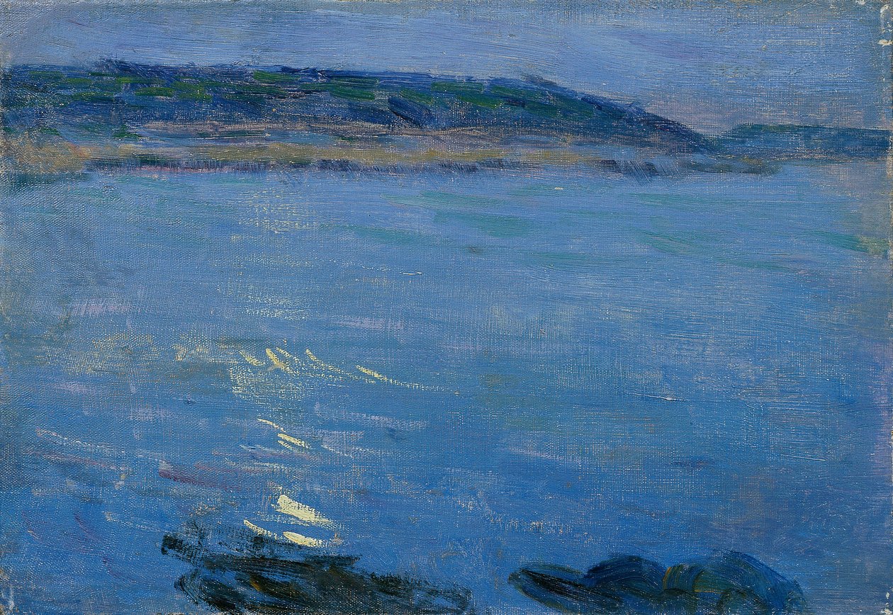 Paesaggio marino blu al chiaro di luna da Max Kurzweil