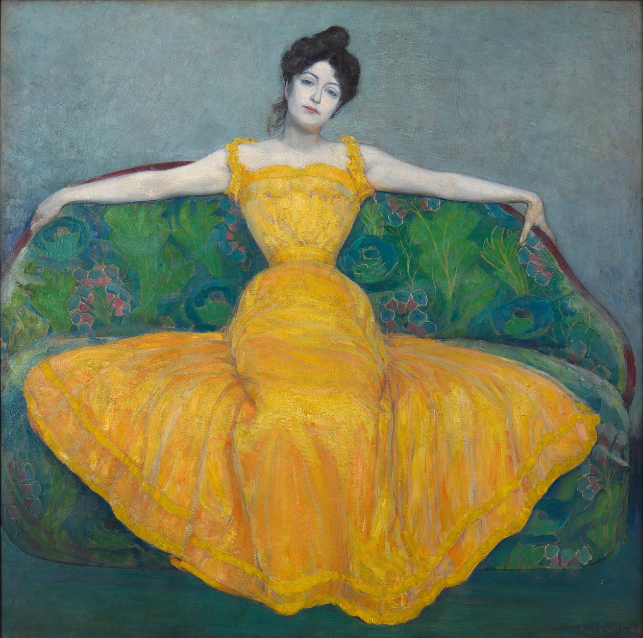 Signora in giallo, 1899 da Max Kurzweil