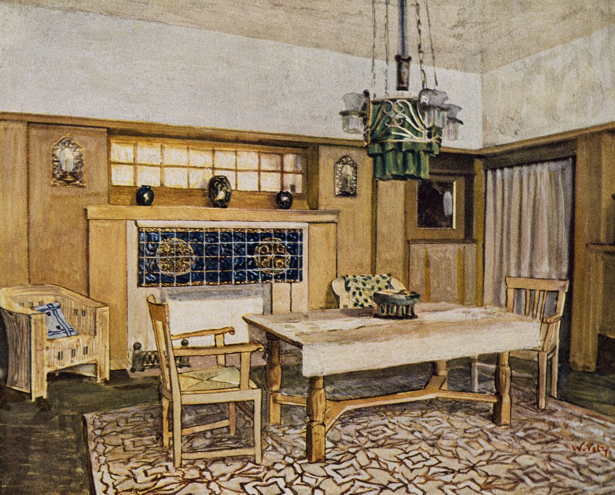 Sala da pranzo a Karlsruhe, XX secolo da Max Laeuger