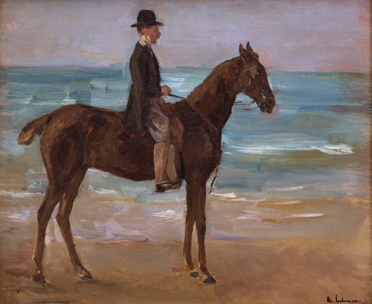 Un cavaliere sulla riva da Max Liebermann