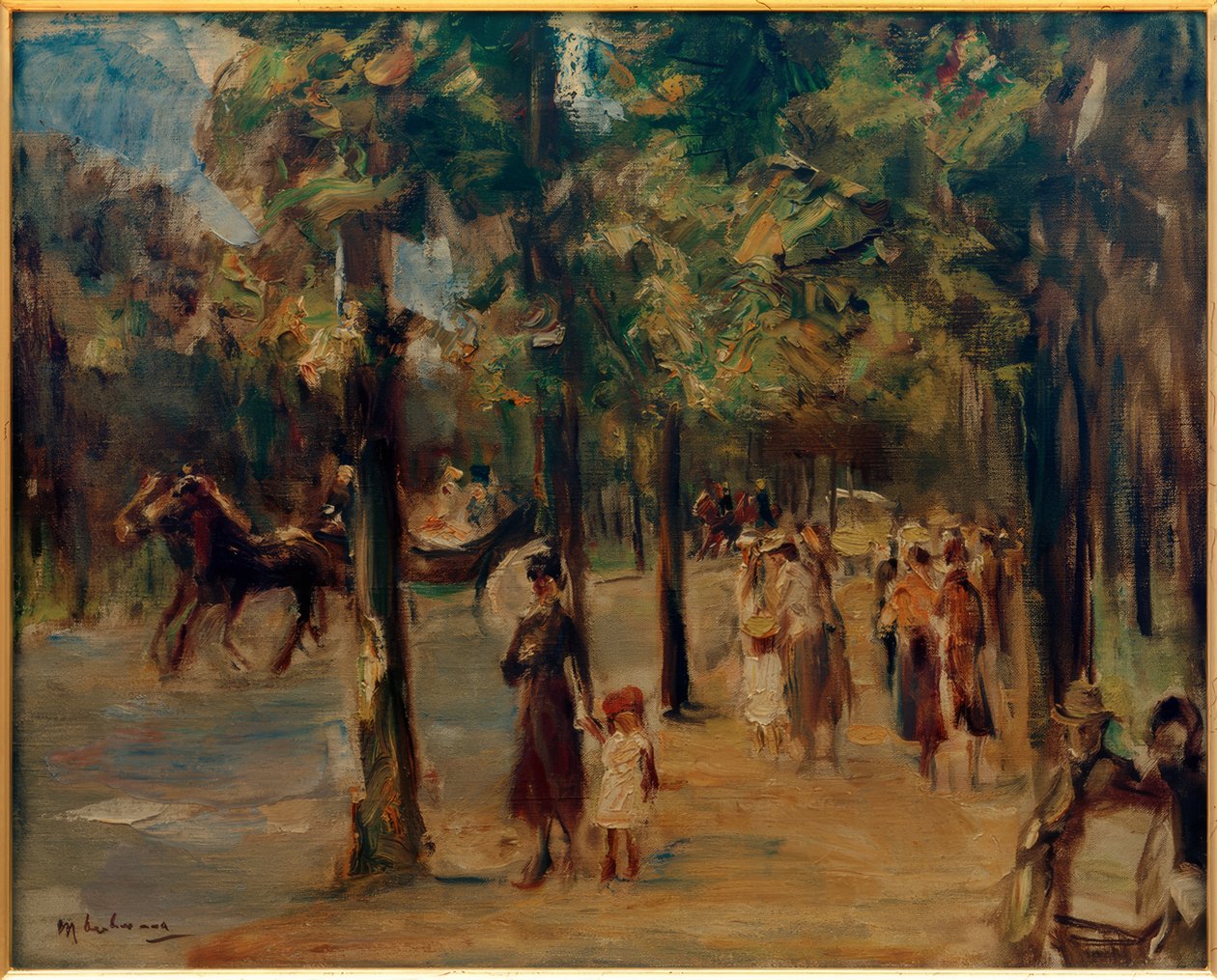Viale nel Tiergarten con passeggiatori da Max Liebermann