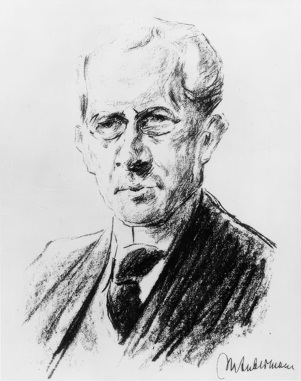 Arno Holz / Litografia di Max Liebermann da Max Liebermann