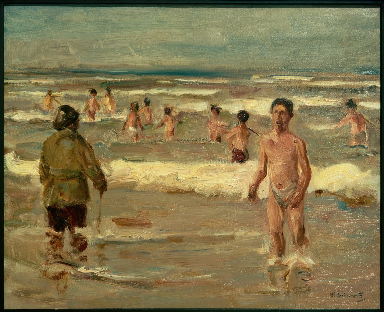 Ragazzi che fanno il bagno nel mare da Max Liebermann