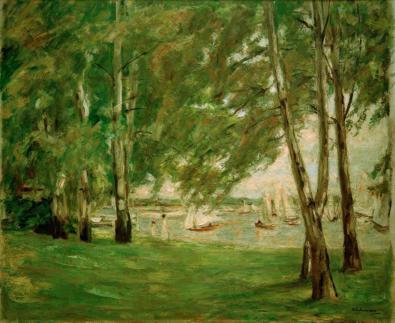 Betulle sulla riva del Wannsee verso est da Max Liebermann