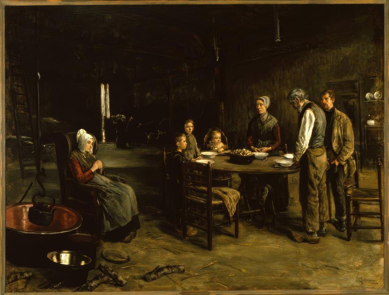 La preghiera a tavola da Max Liebermann