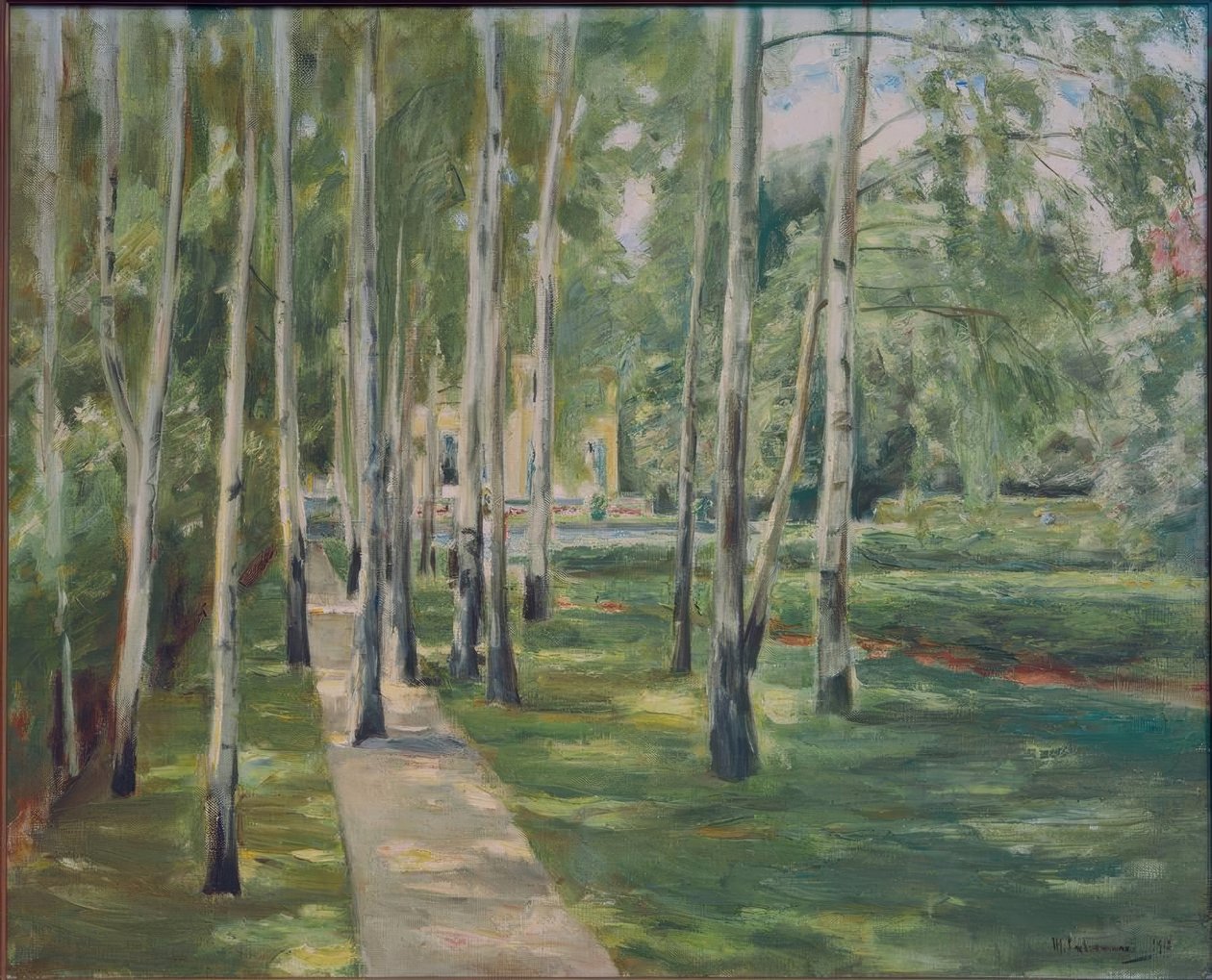 Il viale delle betulle nel giardino di Wannsee verso ovest da Max Liebermann