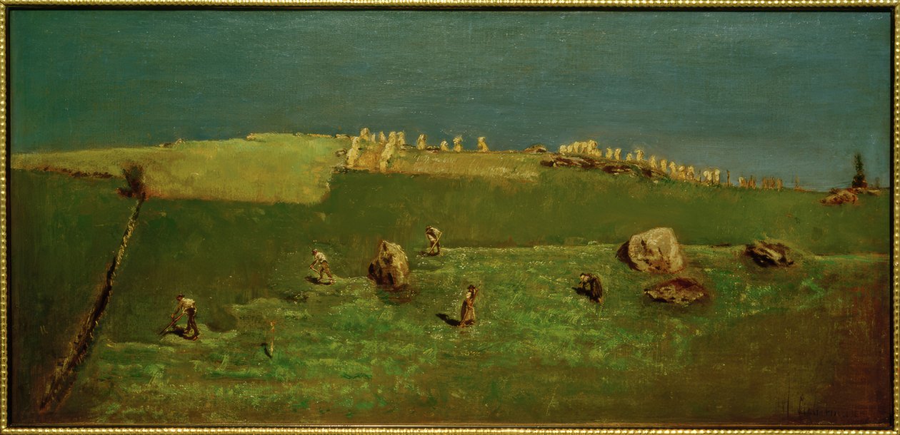 I mietitori - Raccolta del fieno in Tirolo da Max Liebermann