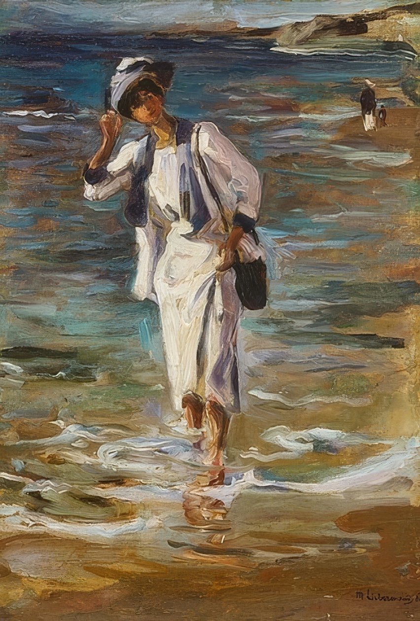 Donna sulla spiaggia da Max Liebermann