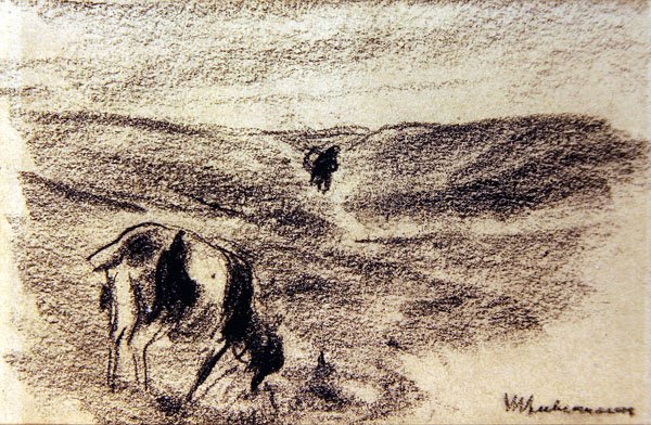 Capra che bruca, c.1890 da Max Liebermann