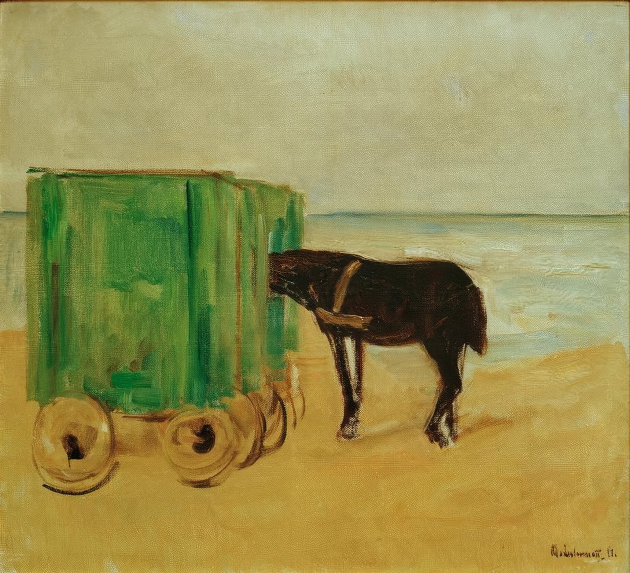 Carro da bagno verde da Max Liebermann