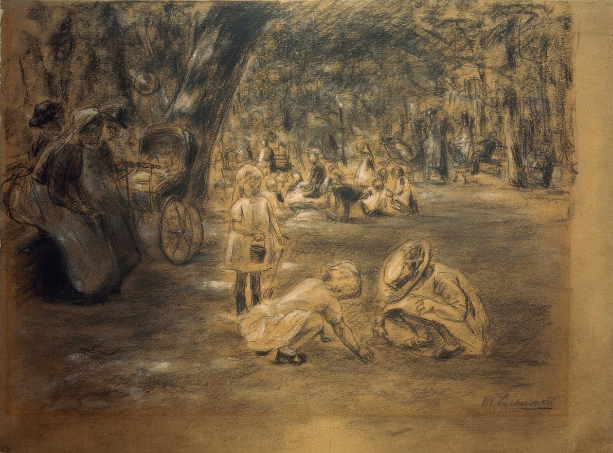 Parco giochi per bambini nel Tiergarten da Max Liebermann