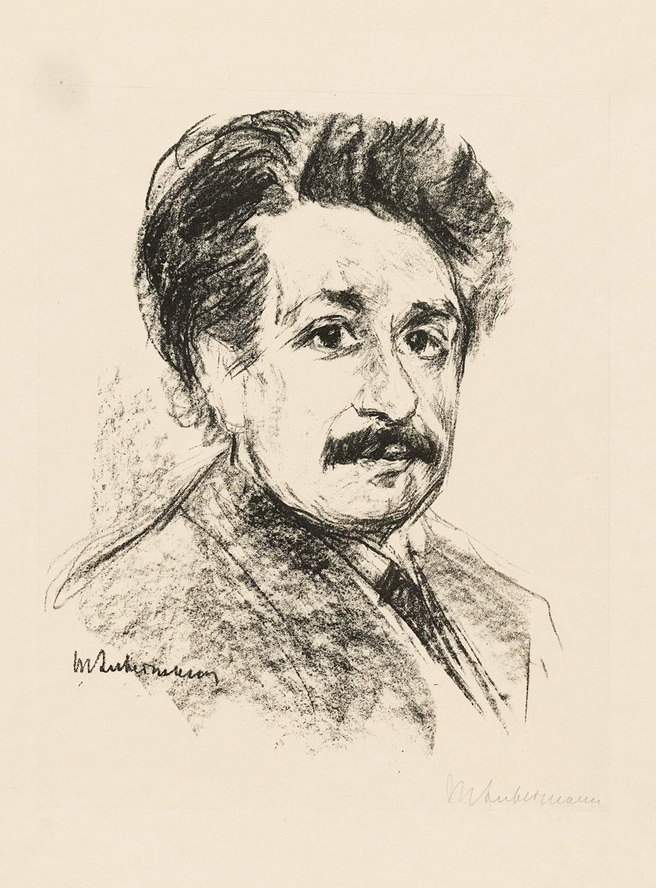 Ritratto di Albert Einstein da Max Liebermann