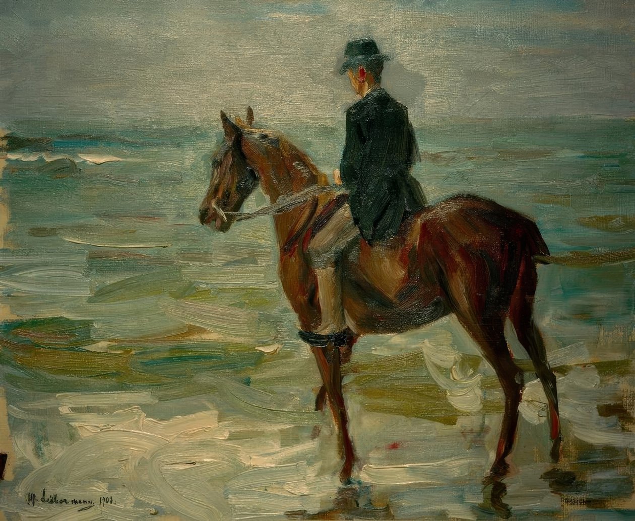 Cavaliere al mare verso sinistra da Max Liebermann